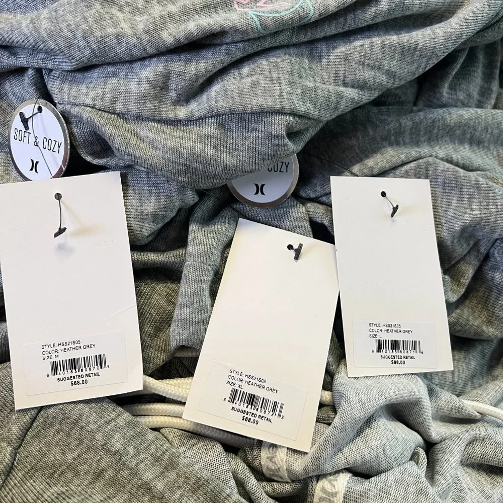 NWT! Hurley Hoodie Pajamas Lounge set Gray‎